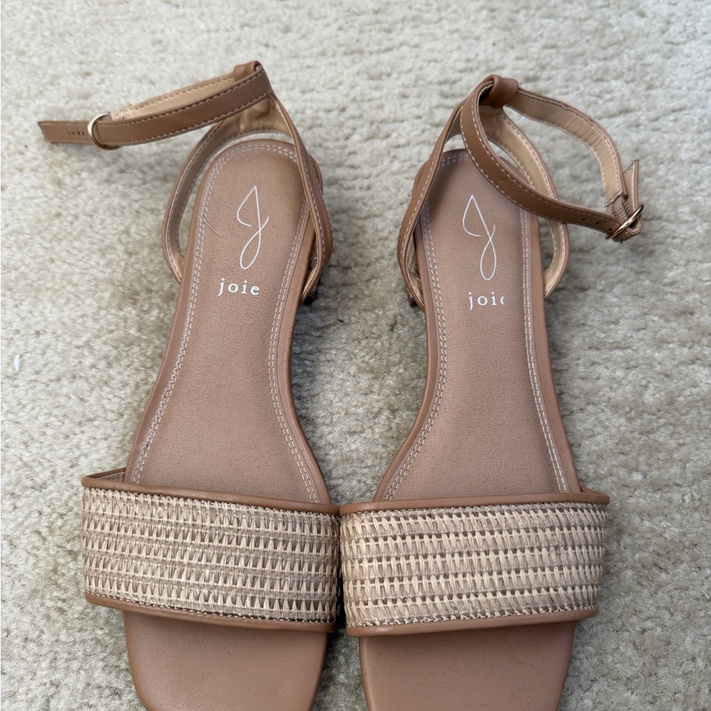 Joie Tan Woven Strap Sandals